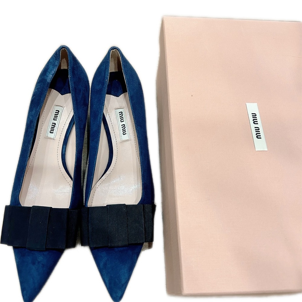 🚩steal authentic miu Miu Blue and Black Women's Shoes